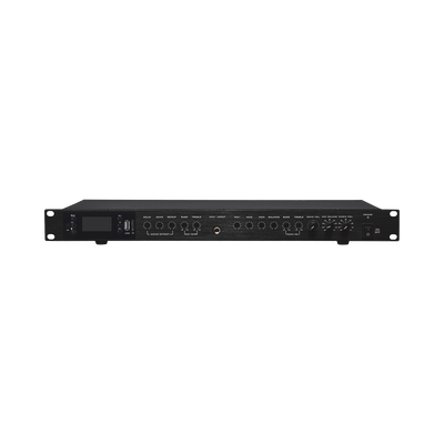 Amplificador de Audio | 2 x 60W | Baja Impedancia 4 – 8Ω | Reproductor Bluetooth, USB, SD | Efectos Integrados Delay, Echo, Repeat - imagen 1