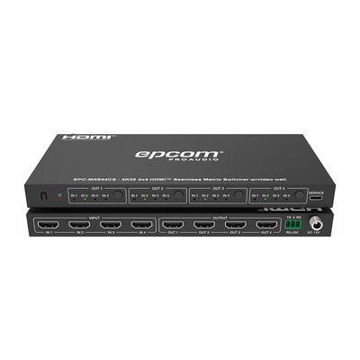 Matriz de Video HDMI 4×4 | Ancho de Banda 10.2 Gbps | Resolución 4K@30Hz | Escalado a 1080P, 720P, 1920×1200, 4K30 | Modos Matriz y Video Wall | Control RS-232 y Remoto Infrared - imagen 3