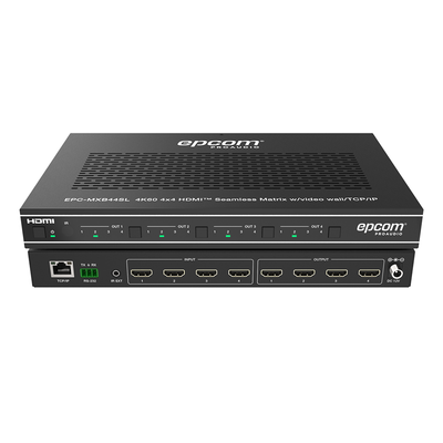 Matriz HDMI 4×4 | Video Wall | Seamless Switch | 10 Modos de Visualización |  4K@60Hz 4:4:4 | HDMI 2.0b y HDCP 2.2 | Control vía Web, IR, RS-232 y TCP/IP - imagen 3