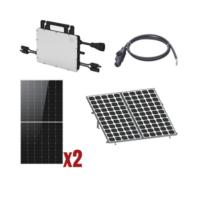 Kit Solar Interconexion  / 1kW  220Vca / Microinversores HOYMILES / Montaje Incluido - imagen 1