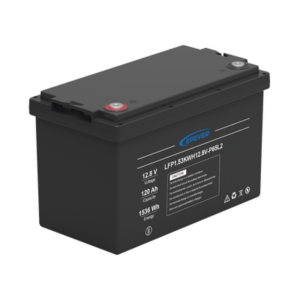 Batería de Litio LiFePO4 Ciclo Profundo 12.8Vcc, 120 Ah, 1.53Kwh, para Exterior, Libre de Mantenimiento