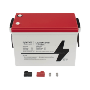Batería de Litio Ciclo Profundo / 12.8 Vcc 280Ah (3.58 kWh) / LiFePO4 / 6000 Ciclos / Descarga 140A / Carga Rápida 100A / Solar y Marina / BMS con Corte a 11.2V