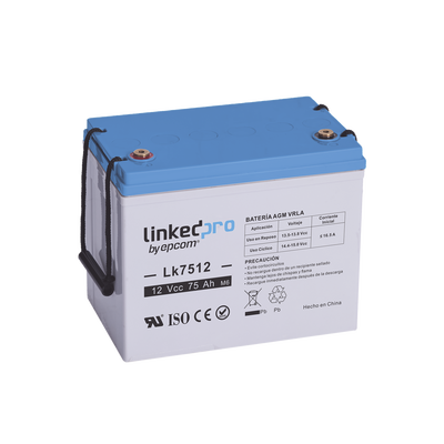 Batería de respaldo 12 V | 75 Ah | AGM | Especial para equipo electrónico | UPS | Sistemas de Emergencia | Aplicaciones Fotovoltaicas | Terminales T3 - imagen 1