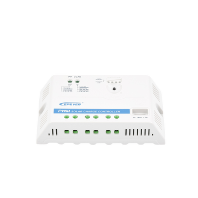 Controlador Solar PWM 12/24 V 20 A, Salida USB - imagen 2