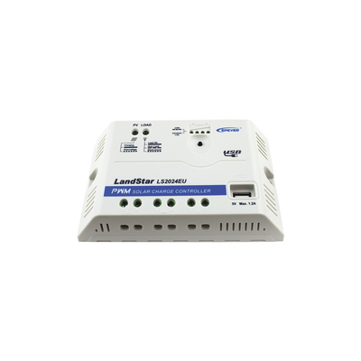 Controlador Solar PWM 12/24 V 20 A, Salida USB - imagen 1