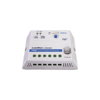 Controlador Solar PWM 12/24 V 30 A, Salida USB - imagen 1