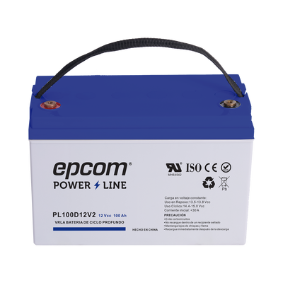Batería de respaldo 12 V 100 Ah AGM | Certificada UL94-HB Retardo a la flama básica | Ciclo profundo | Para uso en aplicaciones fotovoltaicas y de emergencia | Terminales T4 - imagen 1