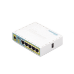 (hEX PoE LITE) RouterBoard, 5 Puertos Fast Ethernet, 4 con PoE Pasivo, 1 Puerto USB miniatura 3