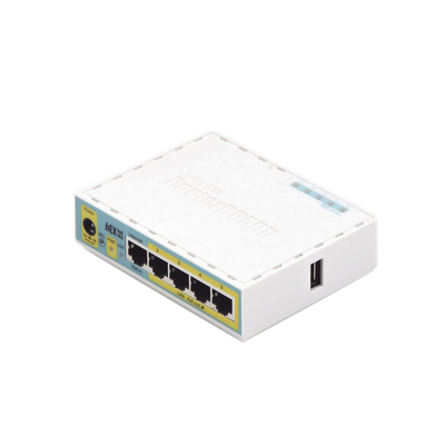 (hEX PoE LITE) RouterBoard, 5 Puertos Fast Ethernet, 4 con PoE Pasivo, 1 Puerto USB - imagen 3