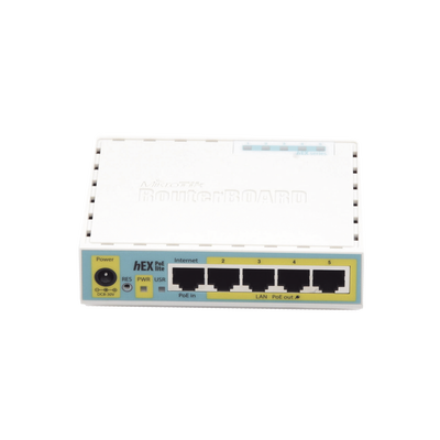 (hEX PoE LITE) RouterBoard, 5 Puertos Fast Ethernet, 4 con PoE Pasivo, 1 Puerto USB - imagen 4