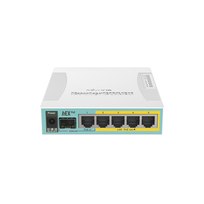 (hEX PoE) Routerboard 5 puertos Gigabit Ethernet PoE 802.3at, 1 Puerto USB - imagen 2