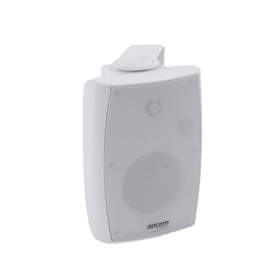 Altavoz de Pared de 2 vías | Woofer 4in + 1.5in | 2.5W – 20W | Para Sistemas 70/100V y 8 ohms | Material ABS | Rejilla y Bracket de Metal | Color Blanco - imagen 1