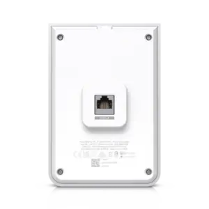Access Point UniFi U6 In Wall/Montaje p/pared, WIFI 6 2.4 Y 5 Ghz, hasta 5.3 Gbps, 1 pto PoE In, 4 ptos secundarios (1 PoE Out)