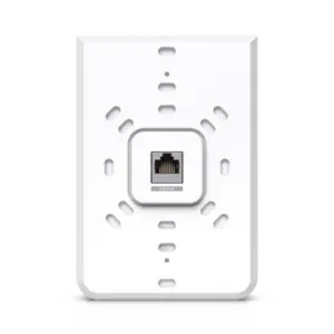 Access Point UniFi U6 In Wall/Montaje p/pared, WIFI 6 2.4 Y 5 Ghz, hasta 5.3 Gbps, 1 pto PoE In, 4 ptos secundarios (1 PoE Out)