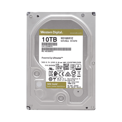 Disco Duro Gold de 10 TB / 7200 RPM / Optimizado para NAS, RAID, Data Center y NVRs de Gran Capacidad / Uso 24-7 / Proteccion Antivibración / 5 Años de Garantia / HelioSeal - imagen 1