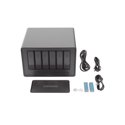 NAS UGREEN NASync DXP6800 Pro / Intel Core i5-1235U 10 Núcleos / 6 Bahías SATA + 2 M.2 NVMe / 2 Puertos Thunderbolt 4 / 2 Puertos 10GbE / 8K HDMI / PCIe 4.0 x4 / DDR5 Hasta 64GB / Compatibilidad Multiplataforma - imagen 6