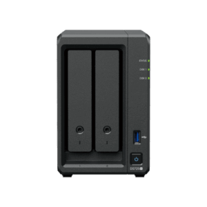NAS Synology DiskStation DS725+ | 2 Bahías | Expandible hasta 7 Unidades | 2 Ranuras M.2 NVMe | Puerto 2.5GbE | Rendimiento 276 MB/s Lectura y 224 MB/s Escritura | Compatible con Unidad de Expansión DX525.