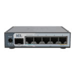 Router hEX S / 5 Puertos Gigabit Ethernet / 1 Puerto SFP 2.5G / Dual-Core ARM / 512 MB RAM / RouterOS V7 / PoE-In y PoE-Out / Montaje en Pared miniatura 2
