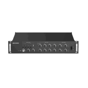 Amplificador de Red |  4 Zonas de 250W | 100V/70v | Calendarización de eventos | Biblioteca de Materiales de Audio | Entrada de Alarma | Hik-Connect /Hikcentral profesional
