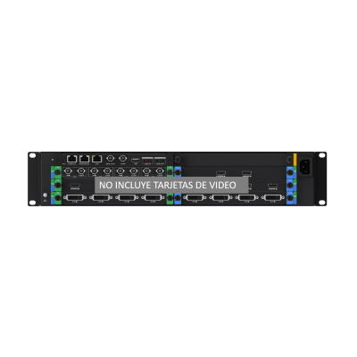 Chassis Controlador de Video Wall 6 Slots / 2U Rack / Hasta 6 Tarjetas (Entrada y Salida de Video) / 4K Ultra HD / Hot-Swappable / Touch LCD 4.5″ / Genlock Sync - imagen 3
