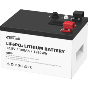 Batería de Litio LiFePO4 12.8Vcc, 100Ah, 1.28KwH, Pantalla LCD para Monitoreo Local, Carcasa Metálica