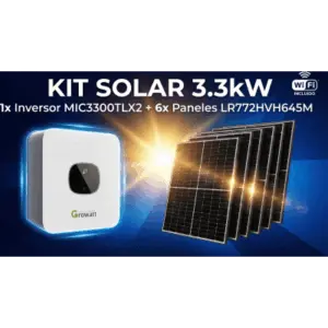 Kit Solar Interconexion / 3kW 220Vca / Inversor GROWATT/ Montaje Incluido