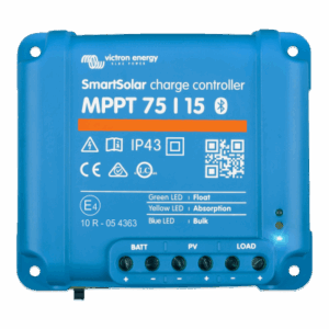 SmartSolar MPPT 75/15 / Controlador de Carga Solar MPPT 15A / 12/24 Vcc en baterías / IP43