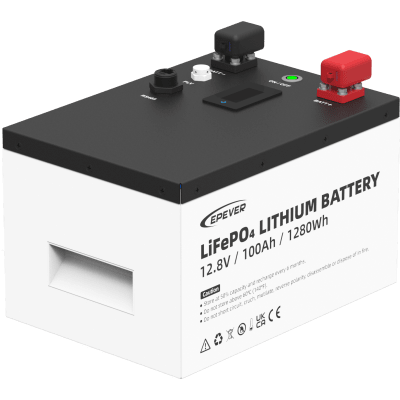 Batería de Litio LiFePO4 12.8Vcc, 100Ah, 1.28KwH, Pantalla LCD para Monitoreo Local, Carcasa Metálica - imagen 1