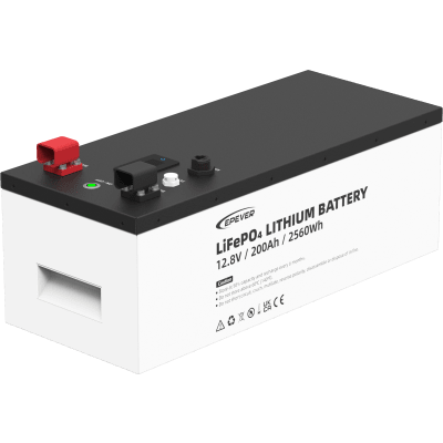 Batería de litio LiFeO4 12.8Vcc, 200Ah, 2.56Kwh, Pantalla LCD para Monitoreo Local, Carcasa Metálica - imagen 1