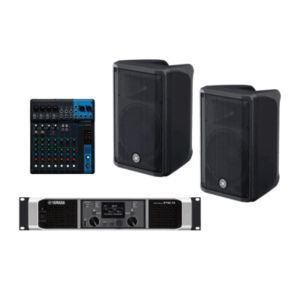 Kit Refuerzo Sonoro y Mixer | Incluye 2 Bocinas CBR10 | Amplificador PX5 | Mezclador MG10 | Ideal para PA