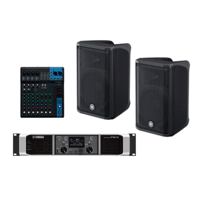 Kit Refuerzo Sonoro y Mixer | Incluye 2 Bocinas CBR10 | Amplificador PX5 | Mezclador MG10 | Ideal para PA - imagen 1