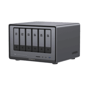 NAS UGREEN NASync DXP6800 Pro / Intel Core i5-1235U 10 Núcleos / 6 Bahías SATA + 2 M.2 NVMe / 2 Puertos Thunderbolt 4 / 2 Puertos 10GbE / 8K HDMI / PCIe 4.0 x4 / DDR5 Hasta 64GB / Compatibilidad Multiplataforma