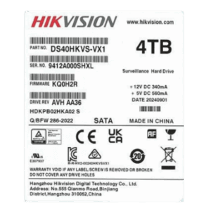 Disco Duro Enterprise 3.5" 4 TB / Hikvision / 7200 RPM / SATA / Alto Rendimiento / Recomendado para NVRs HIKVISION