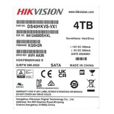 Disco Duro Enterprise 3.5″ 4 TB / Hikvision / 7200 RPM / SATA / Alto Rendimiento / Recomendado para NVRs HIKVISION - imagen 1