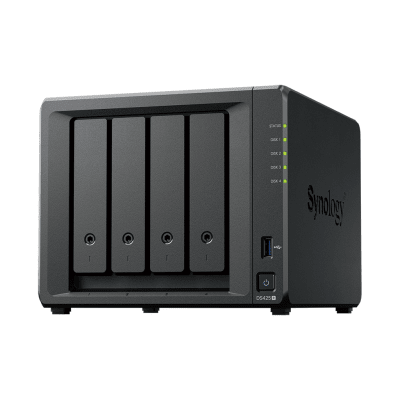 NAS DiskStation DS425+ | 4 Bahías | Intel Celeron J4125 2.7 GHz | 2 GB DDR4 / 2.5GbE + 1GbE | 2 Puertos USB 3.2 Gen 1 | 2 Ranuras M.2 NVMe | Hasta 80 TB | Synology DSM. - imagen 1