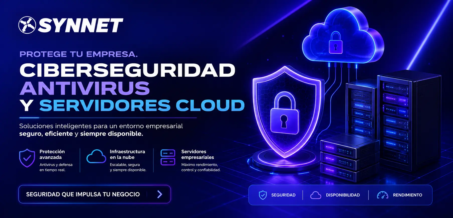 Ciberseguridad, antivirus y servidores cloud para tu empresa