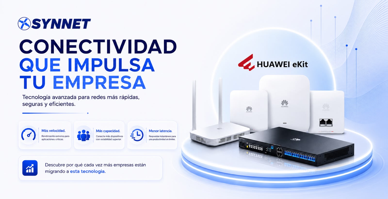 Conectividad que impulsa tu empresa: access points, routers y switches Huawei eKit